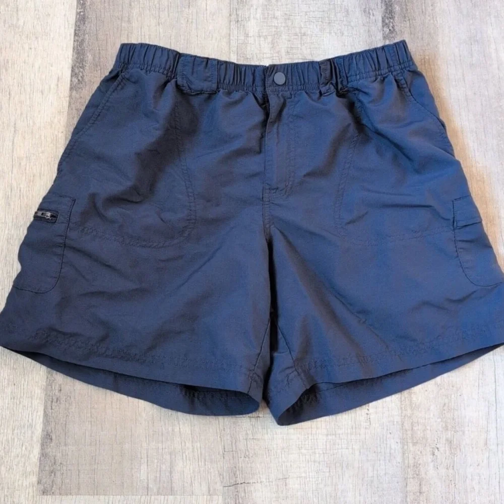 Columbia Blue Cargo Shorts with Elastic Waistband